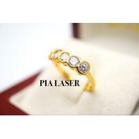 ราคา แหวนทองเพชร 1 แถวเม็ดละ 20 ตังจำนวน 5 เม็ดรวมน้ำหนัก 1 กะรัต เพชรน้ำ100 เหลี่ยมเบลเยี่ยมคัดพิเศษ พร้อมใบรับสินค้า เคลือบทองคำแท้100 (8367286523)