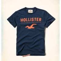 ราคา เสื้อยืดคอกลม เสื้อยืดใหม่ H70 Hollister t shirt cotton round neck fashion tee for men applique dark blue tshirt S 5XL (18453981349)