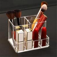 ราคา Makeup Storage Solution Pen Storage Box Desktop Organizer Transparent Cosmetic Holder Clear Makeup Storage Box (20334045143)