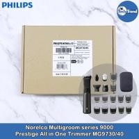 ราคา Philips Norelco Multigroom series 9000 Prestige All in One Trimmer MG9730 40 Face Head and Body ฟิลิปส์ เครื่องโกนขนไฟฟ้า ตกแต่งขนจมูก หู หนวด เครา ใบหน้า เส้นผมและร่างกาย (21294492614)