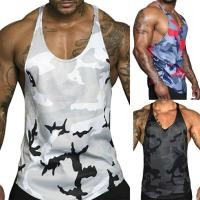 ราคา Mensกล้ามเนื้อโรงยิมเสื้อกั๊กเรเซอร์แบ็คกีฬาออกกำลังกายStringer Camoเสื้อสายเดี่ยวออกกำลังกายUK (5988812718)
