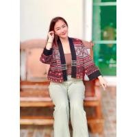 ราคา เสื้อคลุมพื้นเมืองแต่งขอบกะเหรี่ยง เสื้อพื้นเมือง เสื้อผ้าล้านนา ชุดเมือง เสื้อแม้ว เสื้อกะเหรี่ยง (13081554648)