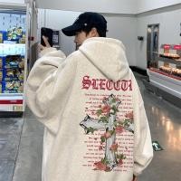 ราคา เสื้อกันหนาวผู้ชาย 400 กรัมน้ำหนักปอนด์ขนแกะหนาขึ้นมีฮู้ด hiphop high street rose coat (20384942428)