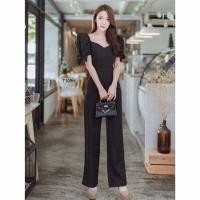 ราคา พร้อมส่ง Jumpsuit จั้มสูทขายาว จั้มสูท จั้มสูทแขนตุ๊กตา ผ้าซาร่า ทรงสวย 7105 (17427035506)