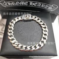 ราคา CH Crouche ลายขวางดอกไม้สมอเรือฉลาก S925สร้อยข้อมือรูปหัวใจทำด้วยมือฮิปฮอปโซ่หนาคู่ Vsyh (20590314447)