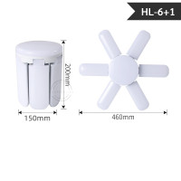 ราคา หลอดไฟLED หลอดไฟทรงใบพัด พับเก็บได้ ปรับมุมโคมไฟได้ ส่องสว่าง แสงสีขาว กำลังไฟ 200W180W150W120W (16401828542)