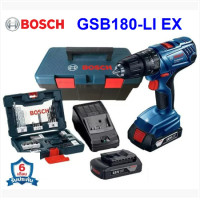 ราคา BOSCH สว่านกระแทกไร้สาย รุ่น GSB180 LI และ GSB180 LI EX แท่นชาร์จ GAL18V 20 2A แบตเตอรี่ 18V 2 0Ah รับประกัน (20317340553)