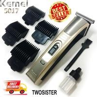 ราคา kemeiKEMEI รุ่น KM 5017 ปัตตาเลี่ยนไร้สาย KM5017 ตัดผม ใช้แกะลายได้ กันขอบได้ ตัดดีเสียงไม่ดัง By Twosister (19292762485)