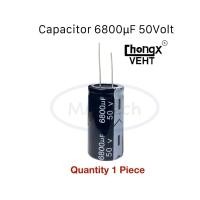 ราคา 6800uf 50V capacitor 6800uF 50Vdc คาปาซิเตอร์ 6800uF 50Volt ขนาด 22 0x40 0 mm จำนวน 1 ชิ้น (21330432720)