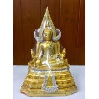 ราคา พระพุทธชินราช ปางมารวิชัย เนื้อเรซิ่น หน้าตัก 5นิ้ว ขนาด 30x20x12ซม ประดับพลอยและเกล็ดเพชรสวยงาม ทำบุญ สังฆภัณฑ์ วัด พระพุทธรูป พระพุทธ (409232489)