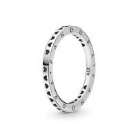 ราคา 925 sterling silver Hearts Pandora Logo stack Ring women fashion DIY jewelry valentines day gift for girlfriend (13480286444)