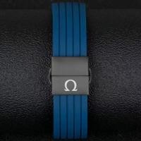 ราคา Gull Eggplant Silicone Watch Strap Original Omega New and Old Seamaster 300 Speedmaster Butterfly Rubber Mechanical Watch Strap (20264833943)