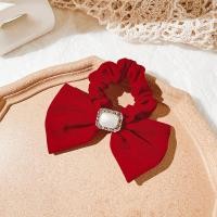 ราคา แฟชั่นเกาหลีโบว์กำมะหยี่กิ๊บเชือกคาดผม 2022 ใหม่สีแดงคาดผมปีใหม่เครื่องประดับผม (17338994606)