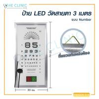 ราคา ป้ายไฟ LED วัดสายตา ระยะการตรวจสายตา 3 เมตร และ 5 เมตร แบบตัวเลข และ ตัวอักษร The Clinic Hub (11779775078)