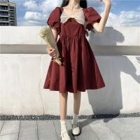 ราคา ชุดสีแดงปีใหม่ ชุดปีใหม่ ชุดจีนของเด็กโต ชุดเดรส กระโปรง ชุดคริสมาสต์ดญ เดรสสีแดง กระโปรงทรงพัฟแขนพัฟย้อนยุคสไตล์ฝรั่งเศส 121003 (16622212104)