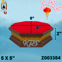 ราคา ฐาน 8 เหลี่ยม ฐานรองเทพเจ้า ฐานองค์เทพ แท่นรองพระ ฐานพระ แท่นวางของมงคล สีน่ำตาลลายจีน (18971458368)