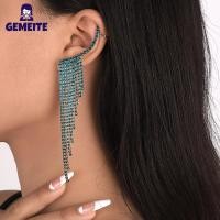 ราคา GEMEITE Fast Delivery Women Tassel Crystal Earrings Long Fashion Geometric Rhinestone Earrings Jewelry (20770103490)