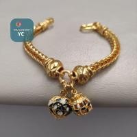ราคา สร้อยข้อมือถุงทอง ลงยา พร้อมจัดส่ง (15651305972)