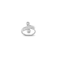 ราคา Silver thai Jewelry แหวนนิ้วเท้าเงินคริสตัลดูโอ แหวนแฟชั่น ใส่แล้วไม่แพ้ เงินแท้ไม่ชุบ เงินแท้925 พร้อมส่ง Duo Crystal Silver Toe Ring (20484296509)
