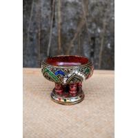 ราคา ขันโตกทองทำเก่า ลายกลีบบัว ขนาด 4นิ้ว (750702410)