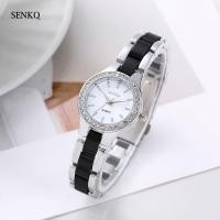 ราคา นาฬิกาผู้หญิง Senkq แฟชั่น กันน้ํา สายเซรามิก เพชร นาฬิกาควอทซ์ รุ่น T36 (21342062175)