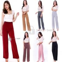 ราคา แบบใหม่ กางเกงผ้าฮานาโกะ ขากระบอก เอวสูงซิปข้าง S 2XL (11223670563)