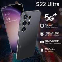 ราคา ของแท้100 โทรศัพท์มือถือ SUMSAMG S22 Ultra phone 7 2HD รองรับ2ซิม 16 512GB โทรศัพท์ Smartphone โทรศัพท์ถูกๆ Android 11 0 Mobile phone โทรศัพท์ถูกๆ รองรับทุกซิมการ์ดในไทย Facebook Line Youtube โทรสับร 