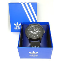 ราคา ฟรีกล่อง นาฬิกาแฟชั่น ผช สายดำadidas ระบบเข็ม สกินลายตัวล้อคและสาย นาฬิกาข้อมือ RC136 (4357934525)