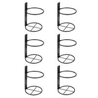 ราคา Wine Wall Holder 6 Pack Wall Mounted Wine Rack Metal Wine Bottle Display Holder for Wine Storage Wall Wine Theme Decor (18296925637)