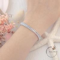 ราคา สร้อยข้อมือเพชรสวิส CZ เพชรวิ้ง เล่นไฟ น้ำสวยเว่อร์ เหมือนเพชรแท้ พร้อมส่ง เพชรซีก (15605531750)