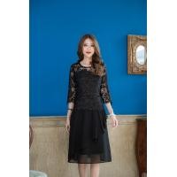 ราคา ชุดเดรสลูกไม้ออกงาน ชุดเดรสสวย สวยมากๆ ค่ะ ชุดแซก ออกงาน สีกรม ชมพู ฟ้า ดำ ม่วง เดรสออกงาน เดรสไปงาน M 3XL ทรงเอ ราตรี สั้น (21320560224)