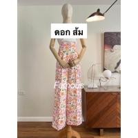 ราคา กางเกงเอวสูงทรงกระบอก ขอบเอววี ผ้าไมโครพิมพ์ลาย งานIG (19836731049)