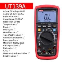 ราคา หน่วย UT139C UNI T มัลติมิเตอร์แบบดิจิทัลช่วงอัตโนมัติมิเตอร์ที่วัดrms จริงเครื่องทดสอบตัวเก็บประจุมือถือเครื่องวัดอุณหภูมิโวลท์มิเตอร์นับ6000 (20621188358)
