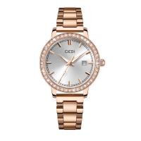 ราคา Gedi Light Luxury Stainless Steel Womens Watch Calendar Waterproof High Sense Watch Womens Quartz Watch Wholesale (21141340751)