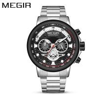 ราคา MEGIR นาฬิกาสายรัดเหล็กผู้ชายใหม่กันน้ำแฟชั่นปฏิทินเรืองแสงตอนกลางคืนสารพัดประโยชน์ทำจากสแตนเลสสตีลนาฬิกาควอซ์ผู้ชายธุรกิจ2223G (20755012871)