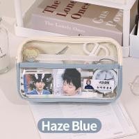 ราคา เคสปากกาโปร่งใสน่ารักเครื่องเขียนกระเป๋าใส่ดินสอความจุมาก3ชั้นกระเป๋าใส่ดินสอมีซิปอุปกรณ์การเรียน (20043492673)