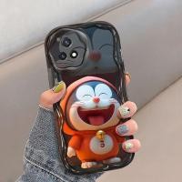 ราคา เคสสำหรับ OPPO A58 4G A38 A5 A9 A94 A98 5G F19 F17 F11 F9 Reno 5 6 7 4 Pro เคสโทรศัพท์ซิลิโคนนิ่มใสลายการ์ตูนน่ารัก3D โดราเอม่อนฝาครอบหลังพีทียูการ์ตูนกันกระแทกหรูหราป้องกันเต็มรูปแบบน่ารัก INS (20672