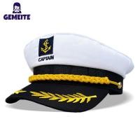ราคา GEMEITE หมวกทหารเรือยอชท์หมวกนาวิกโยธินหมวกเรือสกิปเปอร์เรือกัปตันกะลาสีปรับได้ลำลองสำหรับผู้ชายผู้หญิง (20008454531)