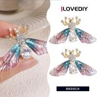 ราคา ILOVEDIY เสื้อเข็มกลัดสัตว์แมลงปอประดับพลอยเทียมเต็มรูปแบบสวยงามเสื้อยกทรงแฟชั่นและคู่บารมี (21284956697)