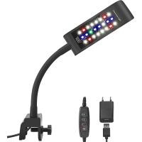 ราคา ไฟตู้ปลาแบบคลิปหนีบ LED สี่สีสำหรับปรับแสงสำหรับตู้ปลาไฟพร้อมตัวจับเวลาหรี่ IP 67กันน้ำ (21170178407)
