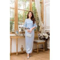 ราคา ชุดออกงาน M 4XL Set เสื้อลูกไม้แขนระบาย กระโปรงผ้าไหม ชุดแม่เจ้าสาว ชุดแม่เจ้าบ่าว ชุดไทยประยุกต์ งานป้าย Amor 608 (17214623650)