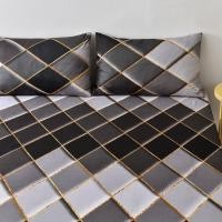 ราคา Dansunreve ผ้าปูที่นอนรัดมุม หรือ ปลอกหมอน ลายเรขาคณิต ผ้าปูที่นอนไฟเบอร์เคมี 5 ฟุต 6 ฟุต (9443324334)