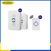 ราคา กริ่งประตูไร้สาย พร้อมส่ง 2ปุ่ม 1กระดิ้ง กริ่งไร้สาย 61เสียงเรียกเข้า ดีไซน์กันน้ำ กริ่งประตูไร้สาย 800M กระดิ่งไร้สาย ออดบ้าน ออดไร้สาย กริ่งหน้าบ้าน (21119196784)