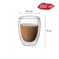ราคา KB แก้วสองชั้น แก้วกาแฟ ใส่ได้ทั้งร้อนเย็น ขนาด 80 250 350 450ml (20498268015)