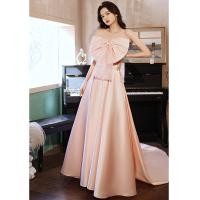 ราคา Glary Star ผ้าซาตินสีชมพู Bustier ชุดราตรีที่ชุดเจ้าหญิงขนาดใหญ่น้องสาวหมั้นชุดเพื่อนเจ้าสาวชุดราตรีปาร์ตี้ยาว (18276675992)