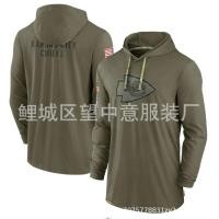 ราคา Printed foreign trade hooded long sleeved T shirt men loose big yards salute sport shirt NFL football ball coat (18855284247)