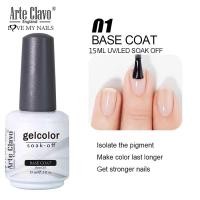 ราคา Arte Clavo 15ml Gel Fluorescent Color Semi Permanent Polish UV Gel Soak Nail Off Hybrid Lacquer Neon Orange Nail Art Gel Varnish (21047006350)