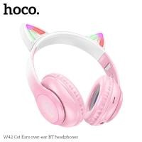 ราคา HOCO W42 หูฟังแมว แต่งไฟ LED สุดน่ารัก หูฟังบลูทูธเฮดโฟน BT 5 3 รองรับสาย AUX TF Card คุณภาพเสียงดี HiFi แบต10ชม (21027358333)