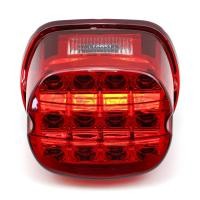 ราคา ไฟ LED ท้ายรถจักรยานยนต์ไฟท้ายสำหรับ Harley Touring Road King Dyna Softail ขับรถเบรกโคมไฟป้ายทะเบียนควัน เลนส์สีแดง (14156141374)