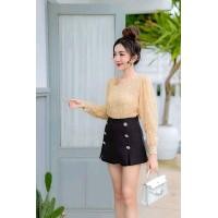 ราคา เสื้อแขนยาวคอเหลี่ยมพิมพ์ลายดอกไม้ 2307 โทนสีพาสเทล เสื้อผ้าชีฟองลายดอก งานป้ายANN เสื้อคอเหลี่ยมแขนยาวลายดอก (17981146086)